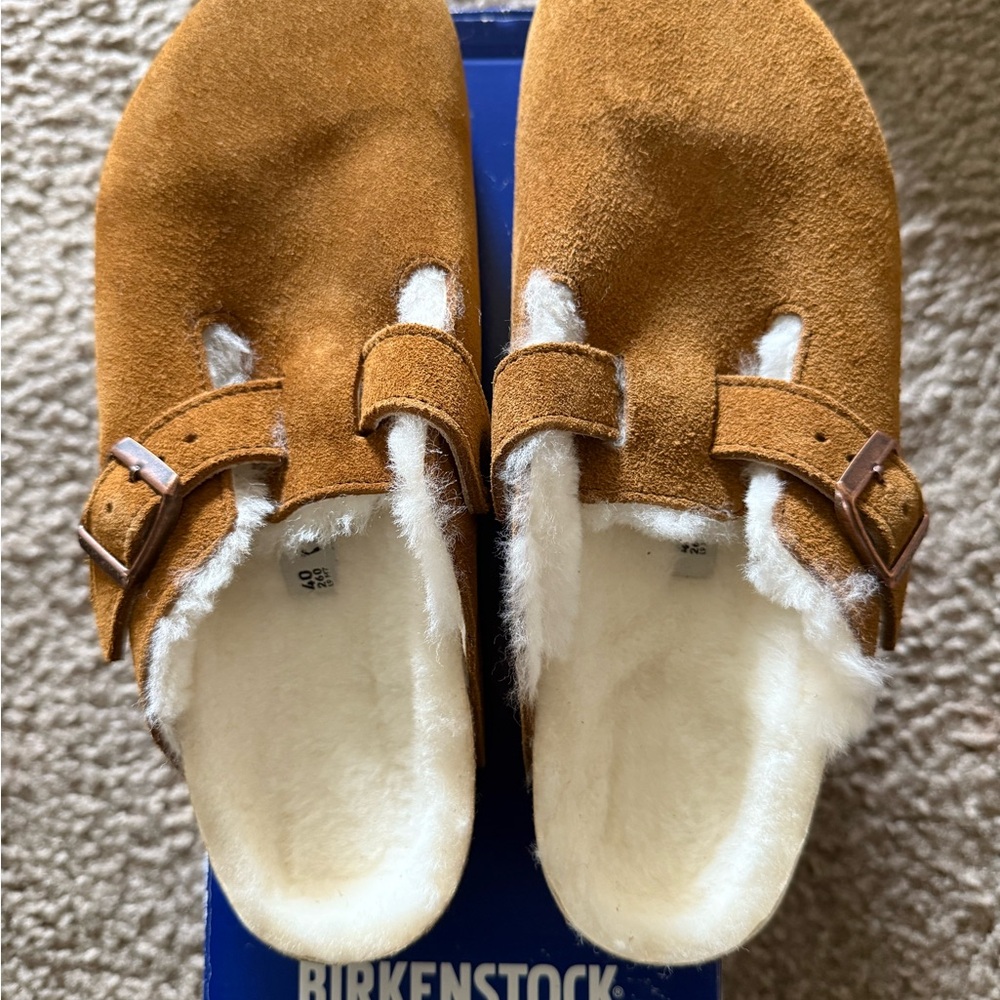 Birkenstock Boston Shearling Lined Suede Clog